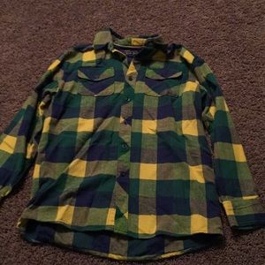 Youth Fox flannel button dress shirt